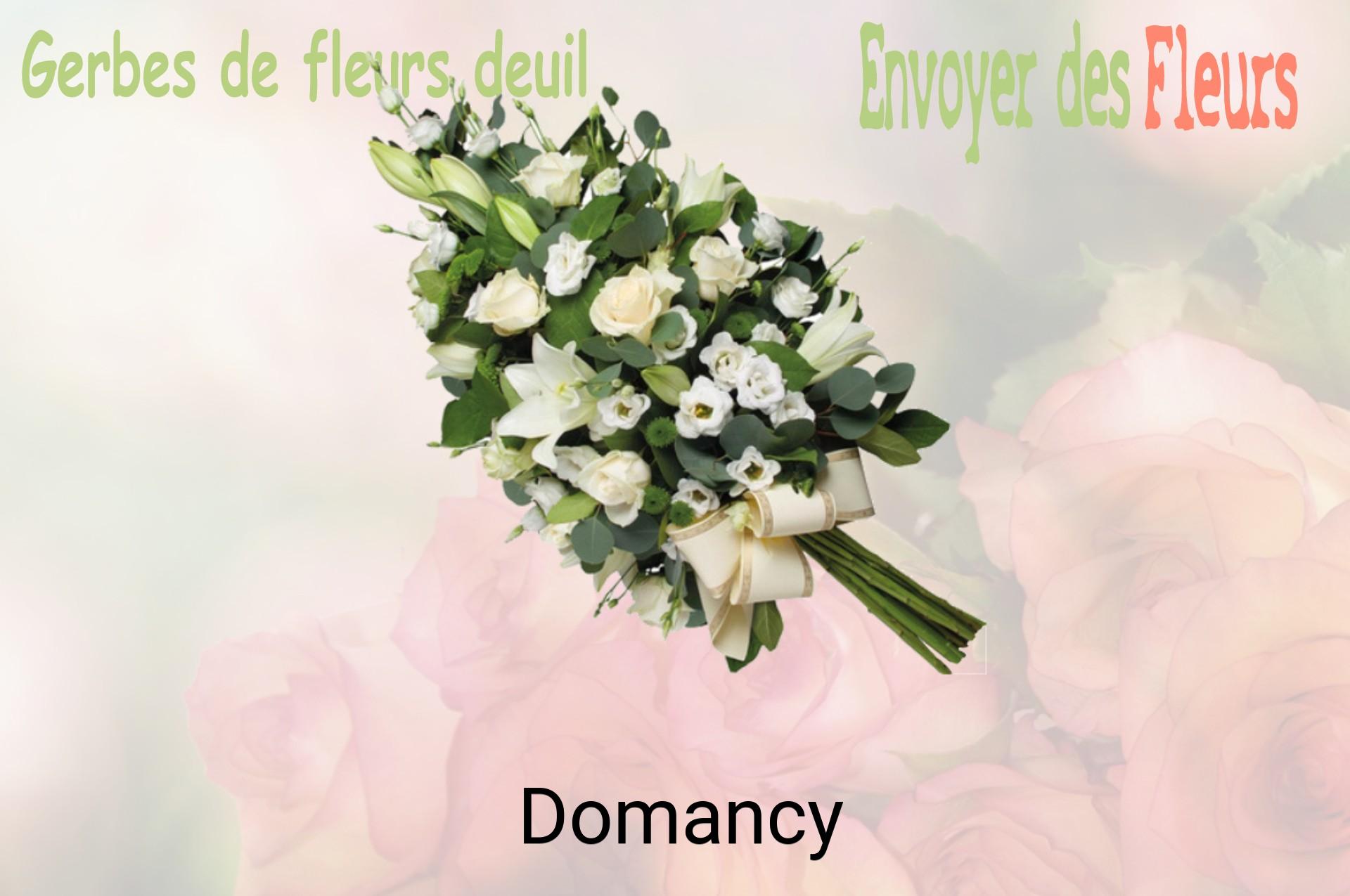Gerbe de fleurs de deuil livrée à Domancy